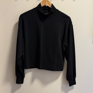 Athleta Black Venice Mock-Neck Pullover